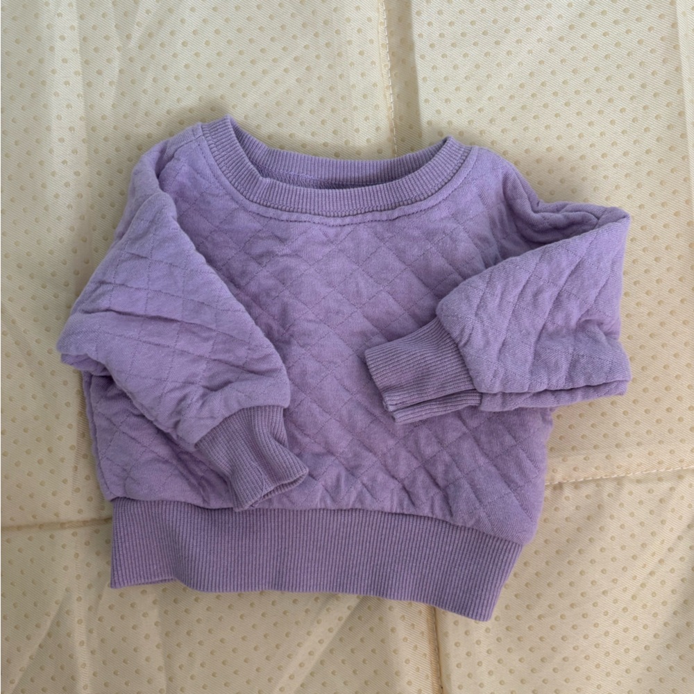 Carter's Quilted Lavender Crewneck Sweatshirt
